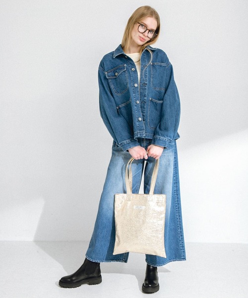 URBAN RESEARCH Sonny Label(アーバンリサーチサニーレーベル)の「メタリックトートバッグ(トートバッグ・レディース・ブラック/ゴールド/ベージュ・ONE)」の19枚目の写真