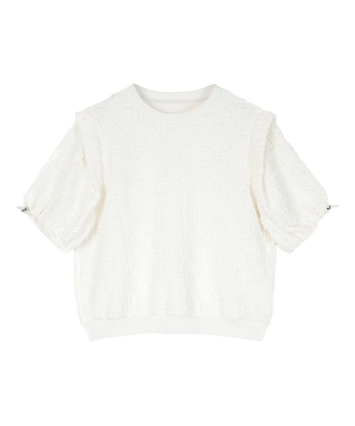 miette(ミエット)の「ポコポコショルダータックトップス(Tシャツ/カットソー・レディース・オフホワイト/ライトグリーン・FREE)」の18枚目の写真