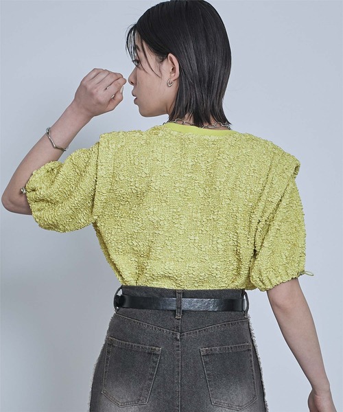 miette(ミエット)の「ポコポコショルダータックトップス(Tシャツ/カットソー・レディース・オフホワイト/ライトグリーン・FREE)」の17枚目の写真