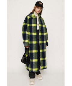 セール】OVER MIDI CHECK COAT オーバー ミディ チェック コート