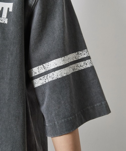 CHIC STYLE(シックスタイル)の「綿100%フットボールTシャツ<大きいサイズ有>シックスタイル(Tシャツ/カットソー・レディース・チャコール/サックスブルー・LL/3L/4L/5L/M/L)」の15枚目の写真