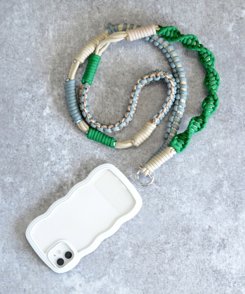 ALTROSE（アルトローズ）の「配色ロープストラップ スマホショルダー スマホストラップ ロープ ロープ編み（スマホグッズ・レディース・ブラック/グリーン/ピンク/ベージュ/ライトブルー/カーキ/ワインレッド/ピンク系その他/パープル/ブラック×ブラック/ブラウン・FREE）」の15枚目の写真