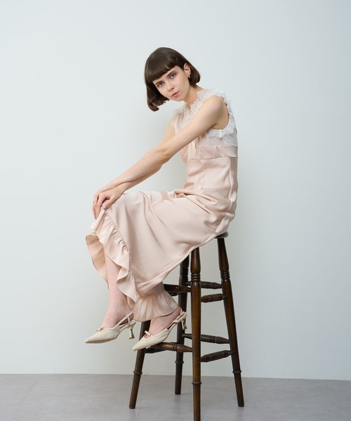 レースミックススリップドレス（ワンピース）｜ME COUTURE（ミー
