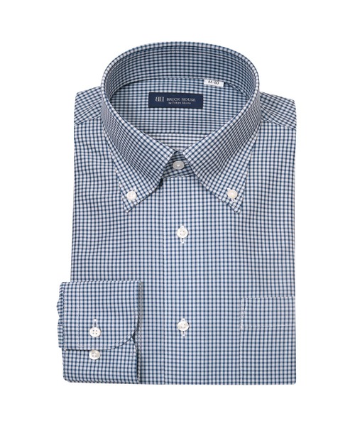 TOKYO SHIRTS(トウキョウシャツ)の形態安定ノーアイロン ボタンダウン ニット 長袖ストレッチビジネスワイシャツ(ビジネスシャツ)