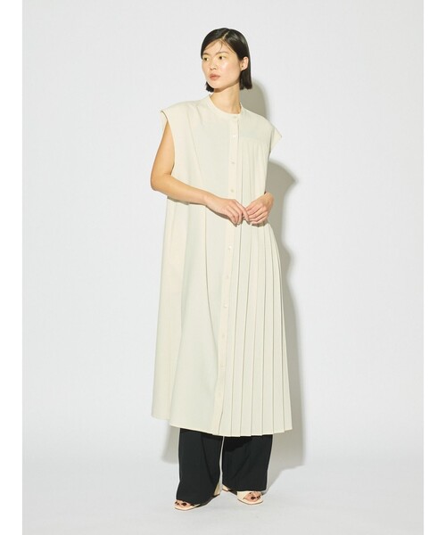 セール】MIDIUMISOLID for Ladies アシンメトリープリーツ