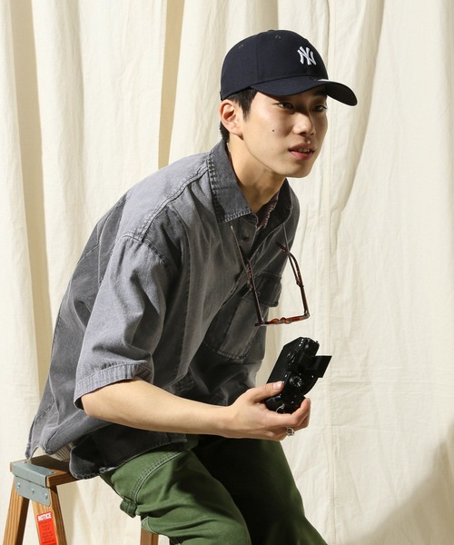 niko and...（ニコアンド）の「パッチワークデニム半袖シャツ（シャツ/ブラウス・メンズ・グレー/ライトブルー・MEDIUM/LARGE）」の9枚目の写真