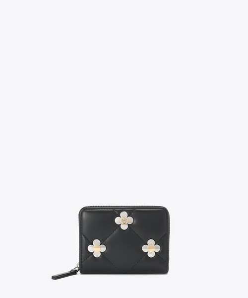 TORY BURCH（トリーバーチ）の「キラ ダイヤモンドキルト マルチクローバー ジップアラウンド スモールウォレット（財布・レディース・ブラック・ONE SIZE）」の3枚目の写真