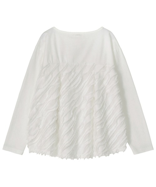 ZUCCa(ズッカ)の「バイアスカットドッキング / カットソー / (O)(Tシャツ/カットソー・レディース・ホワイト/ブラック・M size)」の3枚目の写真