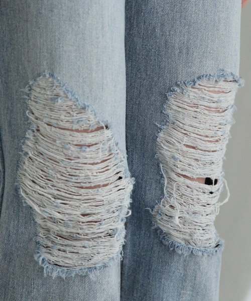 ROSE BUD（ローズバッド）の「(CREOLME)ダメージデニムパンツ（デニムパンツ・レディース・ブラック/ブルー・S/M）」の20枚目の写真