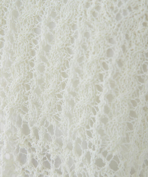 NATURAL BEAUTY BASIC（ナチュラルビューティーベーシック）の「◇【Oggi掲載】クロップドレースメッシュニット（ニット/セーター・レディース・レッド/チャコールグレー/オフホワイト・FREE）」の19枚目の写真