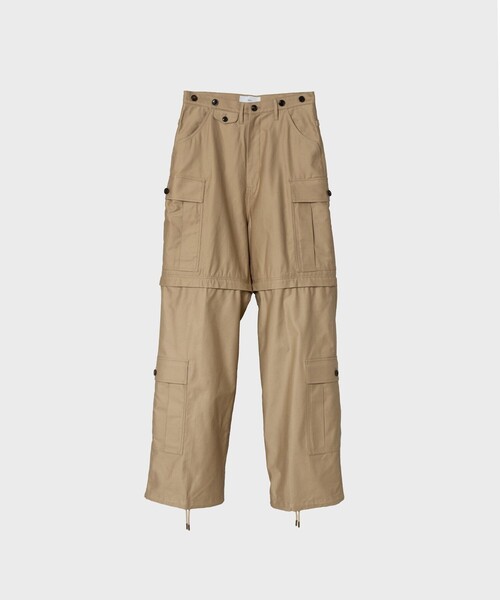 SUGARHILL(シュガーヒル)の「【SUGARHILL】ZIP CARGO TROUSERS(カーゴパンツ・メンズ・カーキ/ネイビー/ベージュ・30inch/28inch)」の2枚目の写真