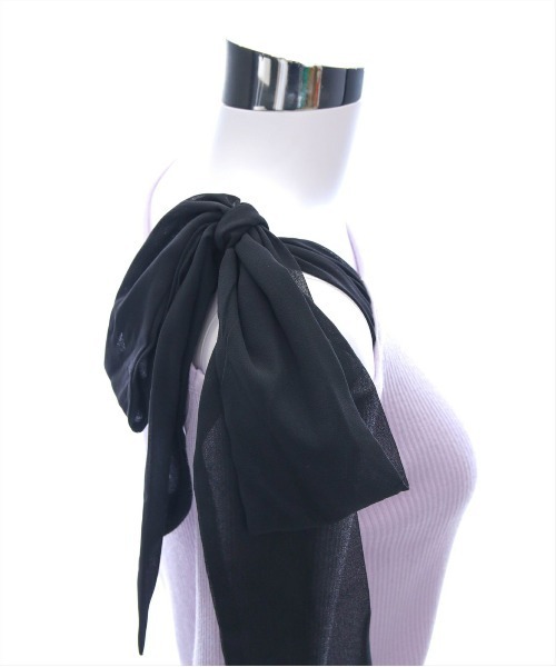 clear（クリア）の「肩リボンワンショルニットトップス[大人フェミニン スタイルアップ]（ニット/セーター・レディース・ブラック/ラベンダー/アイボリー・F）」の11枚目の写真