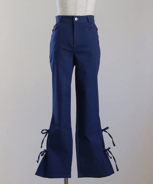 merrylatte(メリーラテ)の「サイドリボンデザインデニム(デニムパンツ・レディース・ブルー・M/S)」の10枚目の写真