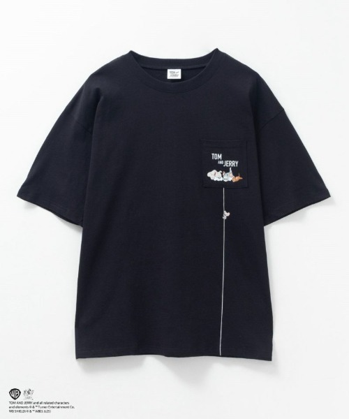 Tom&Jerry(トムアンドジェリー)の「【TOM&JERRY】 ポケット付きTシャツ(Tシャツ/カットソー・レディース・ブラック/チャコールグレー・フリー)」の17枚目の写真