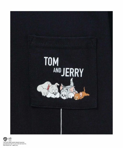 Tom&Jerry(トムアンドジェリー)の「【TOM&JERRY】 ポケット付きTシャツ(Tシャツ/カットソー・レディース・ブラック/チャコールグレー・フリー)」の19枚目の写真