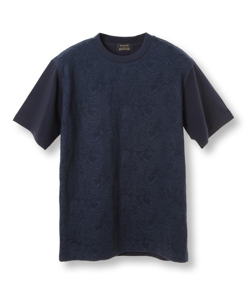 MEN'S BIGI(メンズビギ)の「【TIE YOUR TIE/タイ ユア タイ】別注 クルーネックTEE<接触冷感>(Tシャツ/カットソー・メンズ・ネイビー/ホワイト系その他・01/02/03)」の1枚目の写真