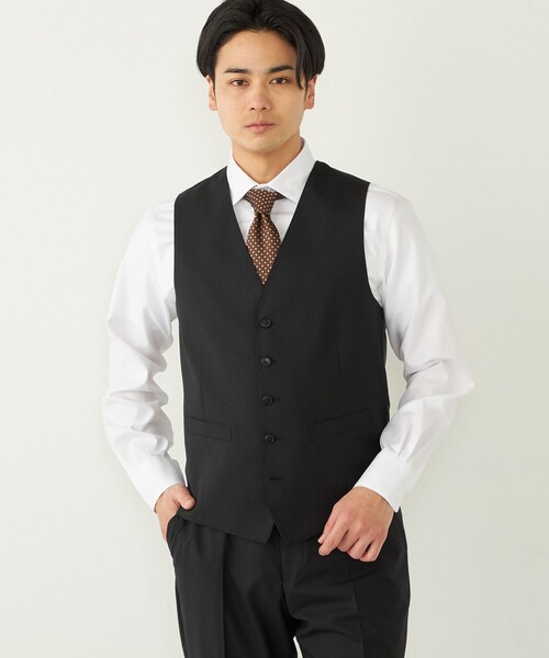 SHIPS Colors（シップス カラーズ）の「SHIPS Colors:〈洗濯機可能〉TW ウォッシャブル スーツ ベスト(セットアップ対応可能)（スーツベスト・メンズ・ダークブルー/ネイビー/ブラック・48/50/42/44/46）」の2枚目の写真