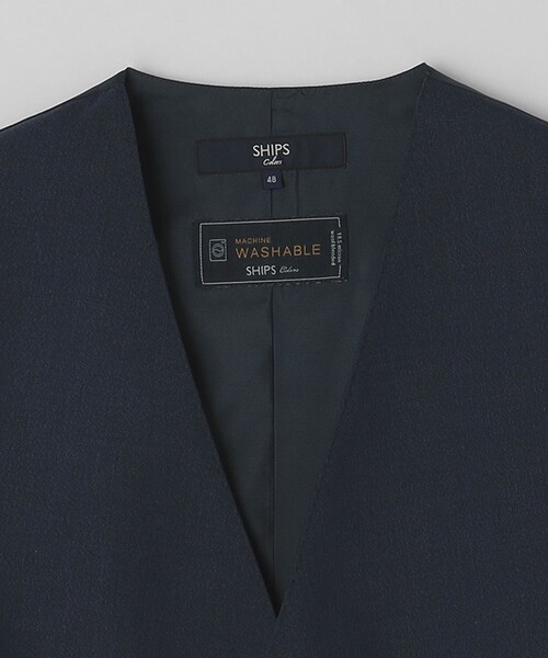 SHIPS Colors（シップス カラーズ）の「SHIPS Colors:〈洗濯機可能〉TW ウォッシャブル スーツ ベスト(セットアップ対応可能)（スーツベスト・メンズ・ダークブルー/ネイビー/ブラック・48/50/42/44/46）」の8枚目の写真