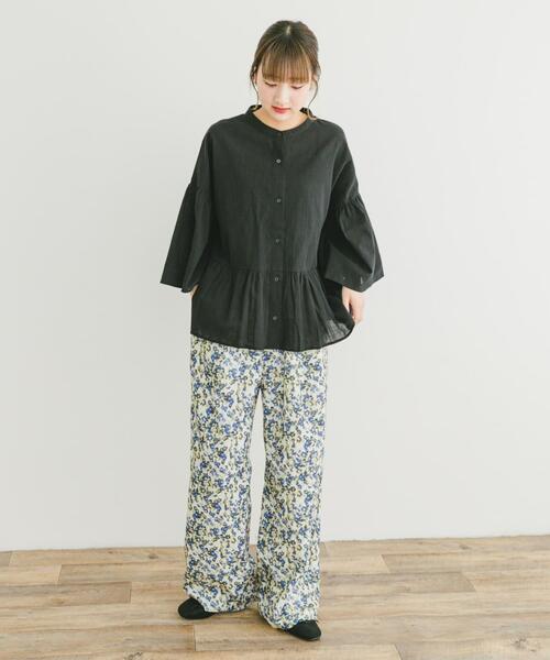 ITEMS URBANRESEARCH（アイテムズ アーバンリサーチ）の「イージーケアワイドパンツ（その他パンツ・レディース・ベージュ/ブラック/ホワイト系その他・FREE）」の14枚目の写真