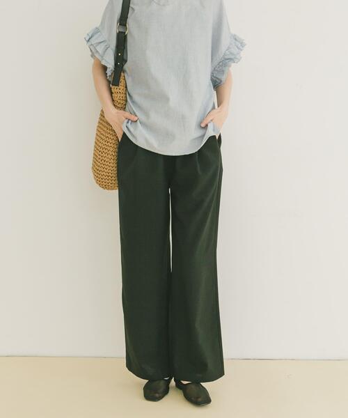 ITEMS URBANRESEARCH（アイテムズ アーバンリサーチ）の「イージーケアワイドパンツ（その他パンツ・レディース・ベージュ/ブラック/ホワイト系その他・FREE）」の19枚目の写真