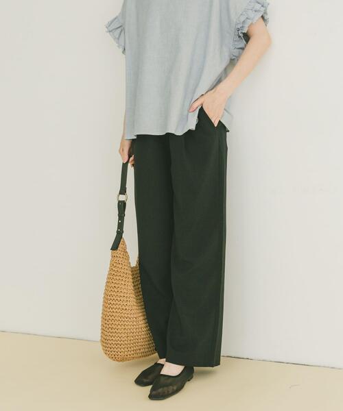 ITEMS URBANRESEARCH（アイテムズ アーバンリサーチ）の「イージーケアワイドパンツ（その他パンツ・レディース・ベージュ/ブラック/ホワイト系その他・FREE）」の20枚目の写真