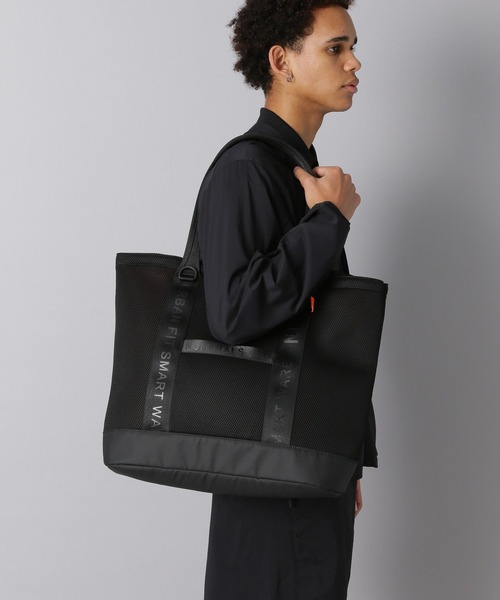 NUMERALS（ヌメラルズ）の「MESH TOTE / LARGE　メッシュトートバッグ / NUMERALS（トートバッグ・メンズ・ブラック/オフホワイト/ネイビー/カーキ・FREE）」の5枚目の写真