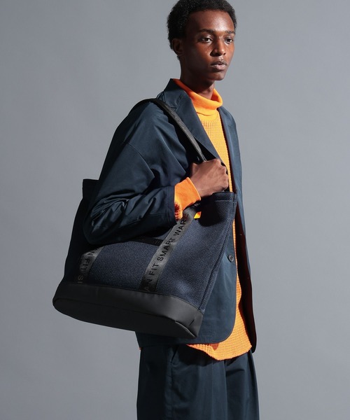 NUMERALS（ヌメラルズ）の「MESH TOTE / LARGE　メッシュトートバッグ / NUMERALS（トートバッグ・メンズ・ブラック/オフホワイト/ネイビー/カーキ・FREE）」の8枚目の写真