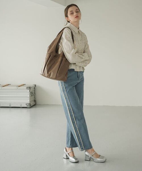 RETRO GIRL（レトロガール）の「ビスチェ風ギャザーSH（シャツ/ブラウス・レディース・イエロー系その他/オフホワイト/ブルー系その他・FREE）」の5枚目の写真