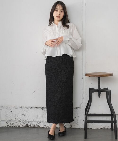 RETRO GIRL（レトロガール）の「ビスチェ風ギャザーSH（シャツ/ブラウス・レディース・イエロー系その他/オフホワイト/ブルー系その他・FREE）」の12枚目の写真