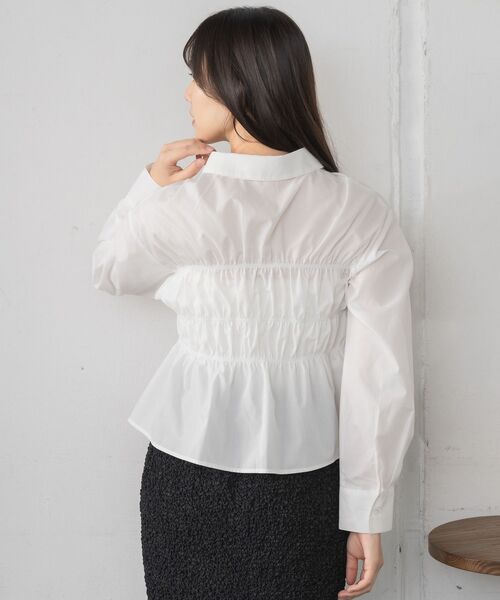 RETRO GIRL（レトロガール）の「ビスチェ風ギャザーSH（シャツ/ブラウス・レディース・イエロー系その他/オフホワイト/ブルー系その他・FREE）」の19枚目の写真