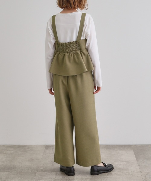 grove（グローブ）の「デニムアソート麻調ビスチェセット（セットアップ・レディース・ブラック/ネイビー/カーキ/グレー・02/03/01/04/05）」の7枚目の写真