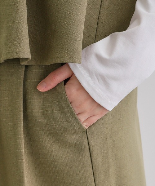 grove（グローブ）の「デニムアソート麻調ビスチェセット（セットアップ・レディース・ブラック/ネイビー/カーキ/グレー・02/03/01/04/05）」の13枚目の写真