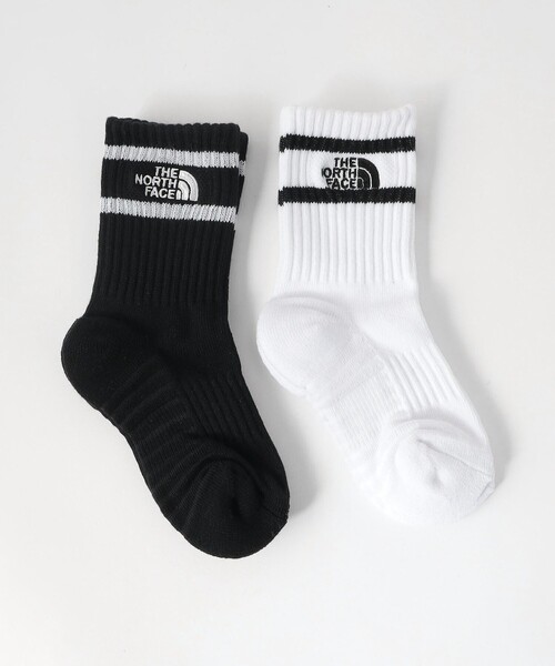 THE NORTH FACE（ザノースフェイス）の「＜THE NORTH FACE＞ラン 2P クルー ソックス  / キッズ（ソックス/靴下・キッズ・ケリーグリーン/ブラック・16-18cm）」の2枚目の写真