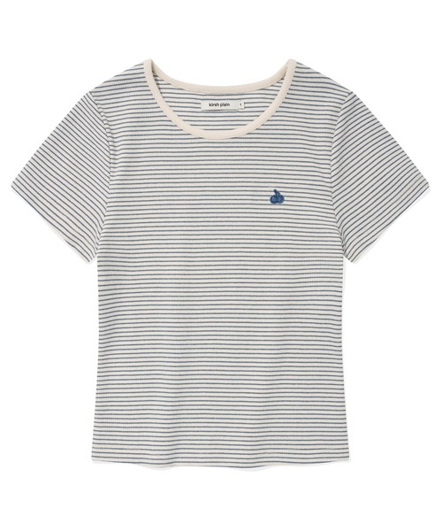 レディース 半袖Tシャツ★キルシ★スリムフィット COLLAR KIRSH BUTTON POINT SLIM FIT COLLAR T-SHIRT ボタン ポイント
