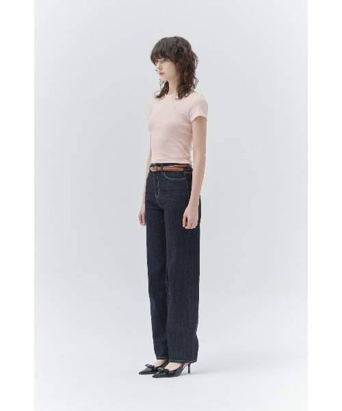 KIRSH PLAIN SLIM FIT STRIPE T-SHIRT キルシー プレーン スリム