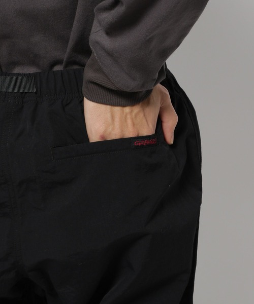 GRAMiCCi(グラミチ)黒 ナイロンパンツ ウエスト調整ベルト付き GRAMICCI STRETCH DENIM NN-PANT CROPPED グラミチ ストレッチ