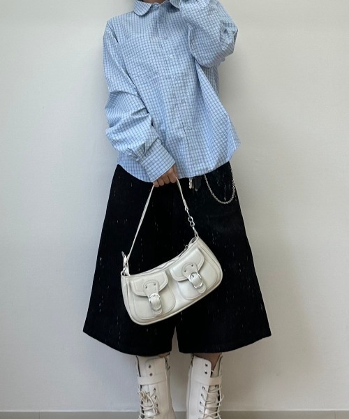 nemne store(ネンネストア)の「【sepup】マルエリチェックシャツ(シャツ/ブラウス・レディース・ピンク系/サックスブルー系・MEDIUM/SMALL)」の7枚目の写真