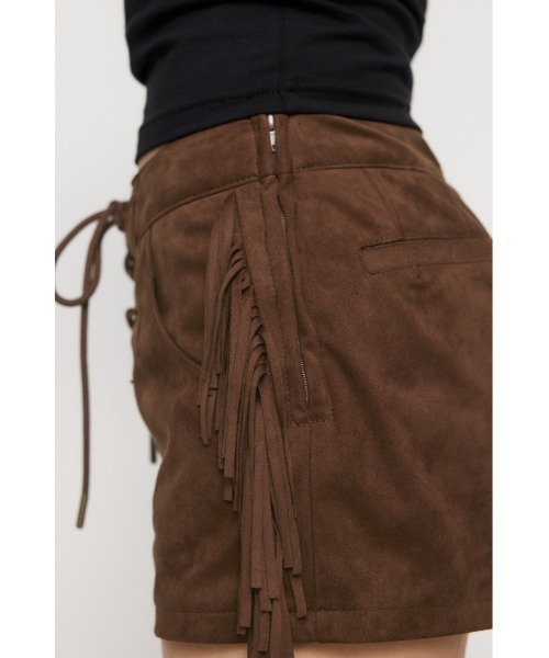 LAGUA GEM FRINGE LACE UP ショートパンツ セール】FRINGE LACE UP ショートパンツ（その他パンツ）｜LAGUA