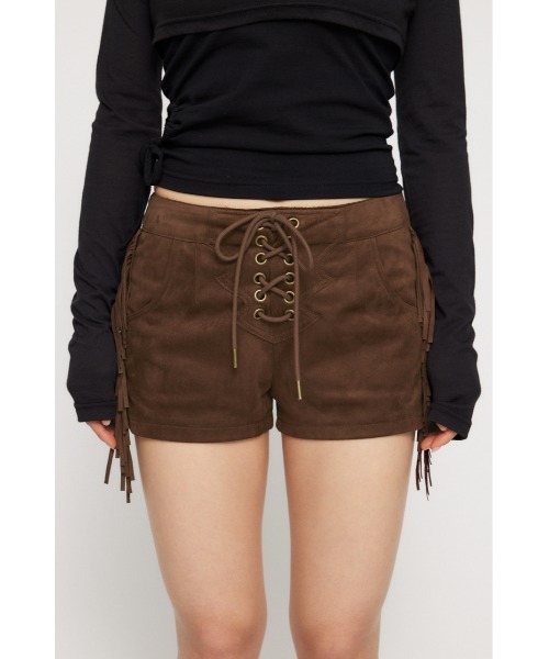 FRINGE LACE UP ショートパンツ LAGUA GEM | FRINGE LACE UP ショートパンツ (ショートパンツ