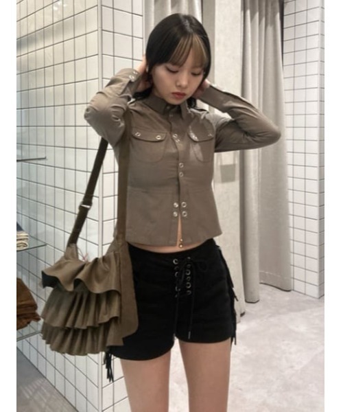 LAGUAGEM ショートパンツ セール】FRINGE LACE UP ショートパンツ（その他パンツ）｜LAGUA