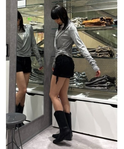 FRINGE LACE UP ショートパンツ　laguagem セール】FRINGE LACE UP ショートパンツ（その他パンツ）｜LAGUA