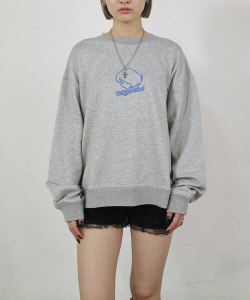 TOKYOGIRL（トーキョーガール）の「WEB限定/2サイズ【TOKYO GIRL/東京ガール】3D刺繍ロゴクルー（スウェット・レディース・ホワイト/ブラック/グレー・MEDIUM/LARGE）」の8枚目の写真