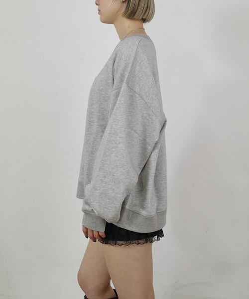 TOKYOGIRL（トーキョーガール）の「WEB限定/2サイズ【TOKYO GIRL/東京ガール】3D刺繍ロゴクルー（スウェット・レディース・ホワイト/ブラック/グレー・MEDIUM/LARGE）」の9枚目の写真