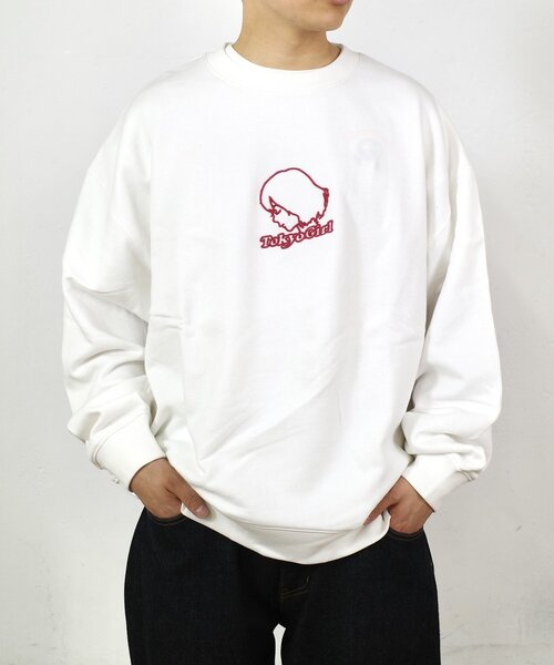 TOKYOGIRL（トーキョーガール）の「WEB限定/2サイズ【TOKYO GIRL/東京ガール】3D刺繍ロゴクルー（スウェット・レディース・ホワイト/ブラック/グレー・MEDIUM/LARGE）」の16枚目の写真