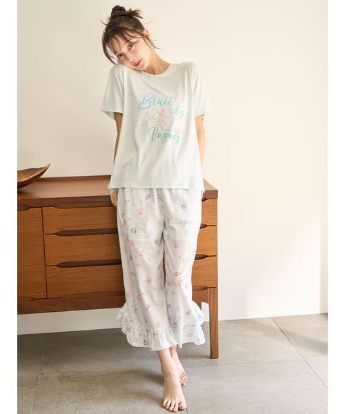 新品未使用　スナイデルホーム♡サテンパジャマ　半袖シャツ＆ロングパンツ　上下 新品未使用 スナイデルホーム♡サテンパジャマ 半袖シャツ