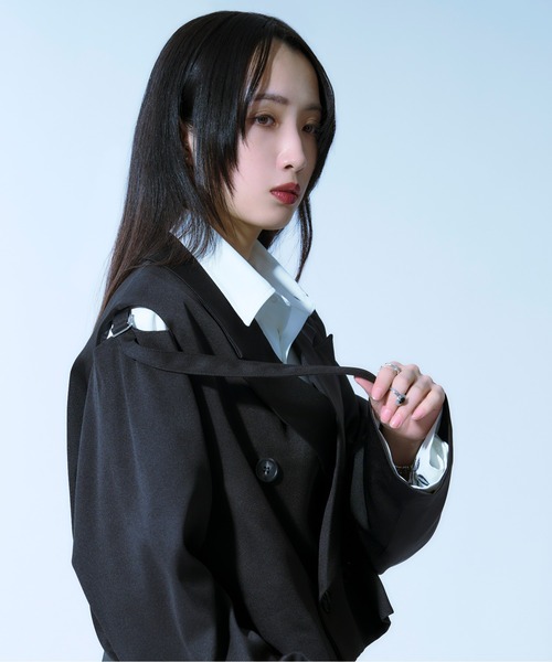 Ellno Loset（エルノロゼット）の「ショルダーベルトショートジャケット/SET UP対応（テーラードジャケット・メンズ・ブラック/ブルー系その他/グリーン・X-SMALL/SMALL/MEDIUM/LARGE）」の21枚目の写真