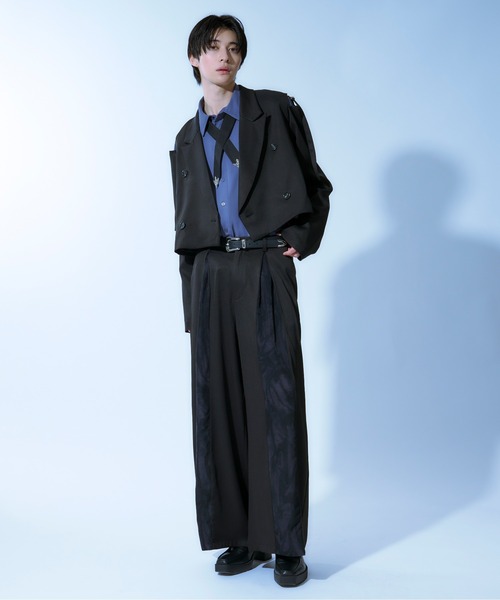 Ellno Loset（エルノロゼット）の「ショルダーベルトショートジャケット/SET UP対応（テーラードジャケット・メンズ・ブラック/ブルー系その他/グリーン・X-SMALL/SMALL/MEDIUM/LARGE）」の15枚目の写真