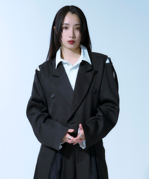 Ellno Loset（エルノロゼット）の「ショルダーベルトショートジャケット/SET UP対応（テーラードジャケット・メンズ・ブラック/ブルー系その他/グリーン・X-SMALL/SMALL/MEDIUM/LARGE）」の18枚目の写真