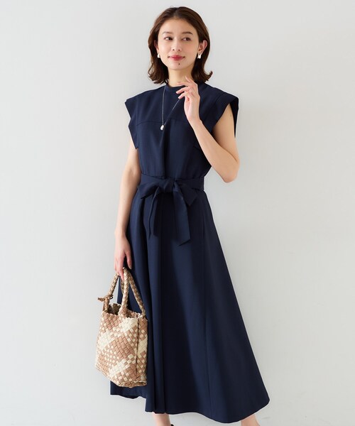 セール】【通勤/オケージョンにも】フレアシルエットワンピース
