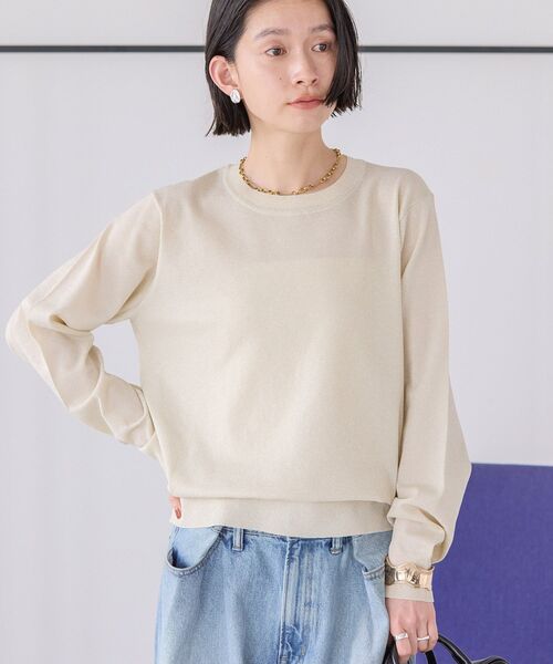 希少 KIMHEKIM パール装飾アイボリーセーター 美品 グラデダイフェアアイルニット（ニット/セーター） | tk.TAKEO KIKUCHI